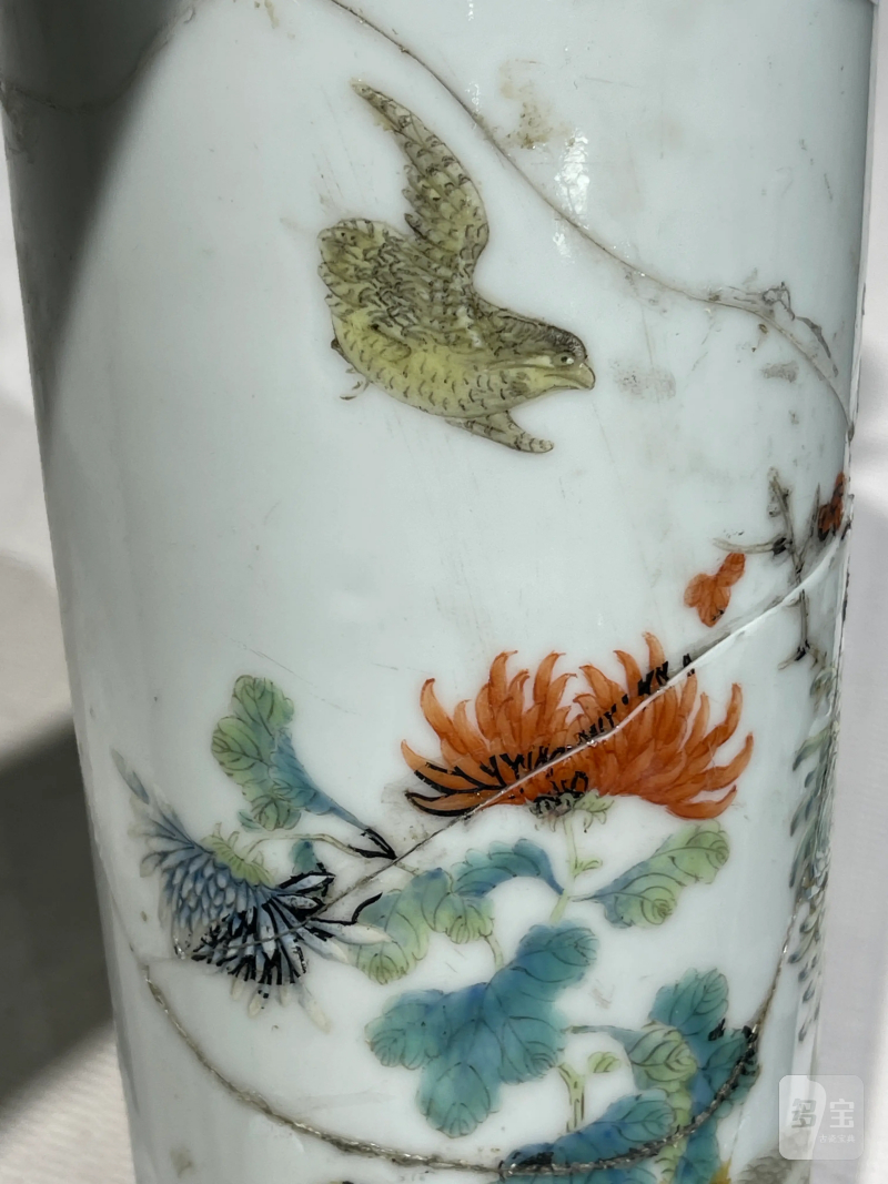 清代 粉彩花鸟纹瓶一组二十一件 - 图67